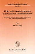 Reeg |  Liefer- und Leistungsbeziehungen in der deutschen Automobilindustrie | eBook | Sack Fachmedien