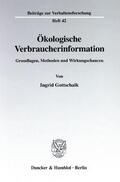 Gottschalk |  Ökologische Verbraucherinformation. | eBook | Sack Fachmedien