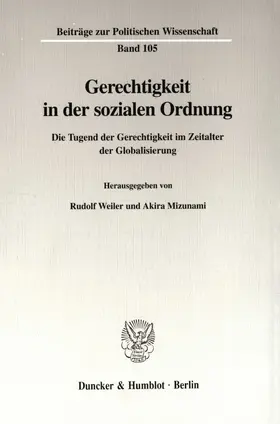 Weiler / Mizunami |  Gerechtigkeit in der sozialen Ordnung. | eBook | Sack Fachmedien