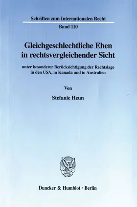 Heun |  Gleichgeschlechtliche Ehen in rechtsvergleichender Sicht | eBook | Sack Fachmedien
