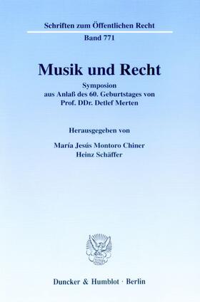 Montoro Chiner / Schäffer |  Musik und Recht. | eBook | Sack Fachmedien