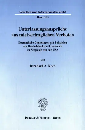 Koch |  Unterlassungsansprüche aus mietvertraglichen Verboten. | eBook | Sack Fachmedien