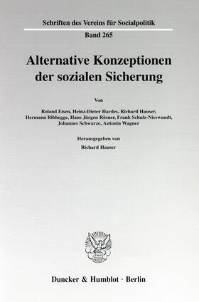 Hauser | Alternative Konzeptionen der sozialen Sicherung | E-Book | sack.de