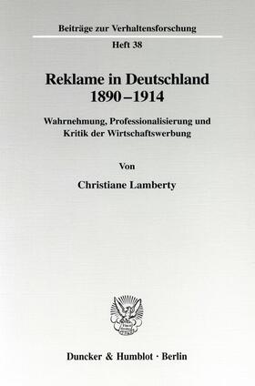 Lamberty | Reklame in Deutschland 1890-1914 | E-Book | sack.de