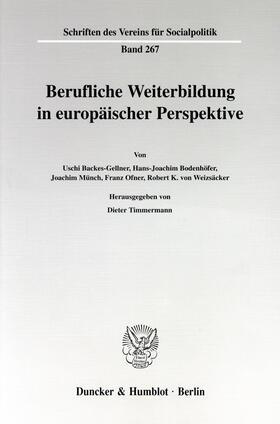 Timmermann |  Berufliche Weiterbildung in europäischer Perspektive | eBook | Sack Fachmedien