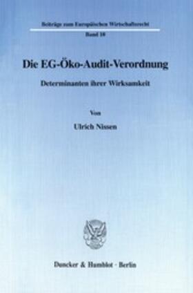 Nissen |  Die EG-Öko-Audit-Verordnung. | eBook | Sack Fachmedien