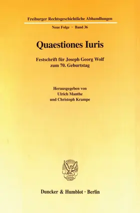 Manthe / Krampe |  Quaestiones Iuris. | eBook | Sack Fachmedien