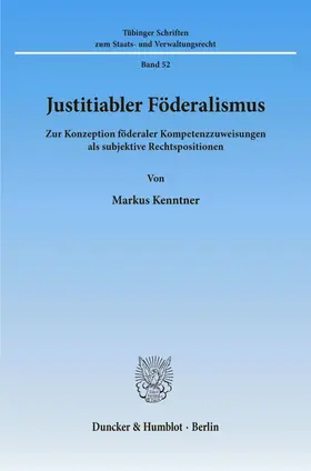 Kenntner |  Justitiabler Föderalismus. | eBook | Sack Fachmedien