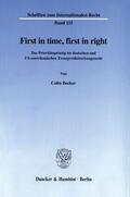 Becker |  First in time, first in right. | eBook | Sack Fachmedien