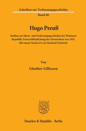 Gillessen | Hugo Preuß. | E-Book | sack.de