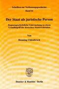 Uhlenbrock |  Der Staat als juristische Person | eBook | Sack Fachmedien