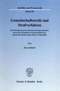 Jokisch |  Gemeinschaftsrecht und Strafverfahren. | eBook | Sack Fachmedien