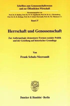 Schulz-Nieswandt |  Herrschaft und Genossenschaft. | eBook | Sack Fachmedien