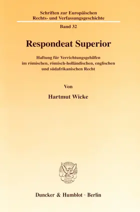 Wicke |  Respondeat Superior | eBook | Sack Fachmedien