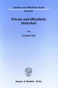 Nitz |  Private und öffentliche Sicherheit. | eBook | Sack Fachmedien
