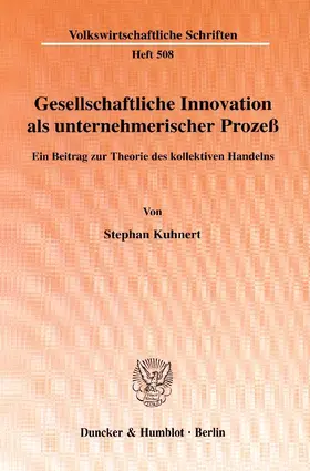 Kuhnert |  Gesellschaftliche Innovation als unternehmerischer Prozeß | eBook | Sack Fachmedien