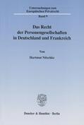 Nitschke |  Das Recht der Personengesellschaften in Deutschland und Frankreich. | eBook | Sack Fachmedien
