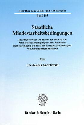 Andelewski | Staatliche Mindestarbeitsbedingungen. | E-Book | sack.de