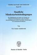 Andelewski |  Staatliche Mindestarbeitsbedingungen. | eBook | Sack Fachmedien