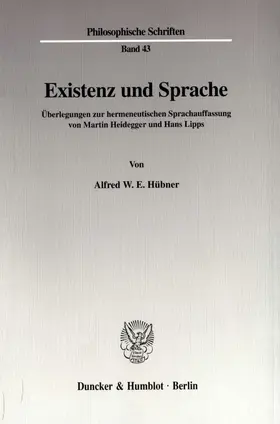 Hübner | Existenz und Sprache. | E-Book | sack.de