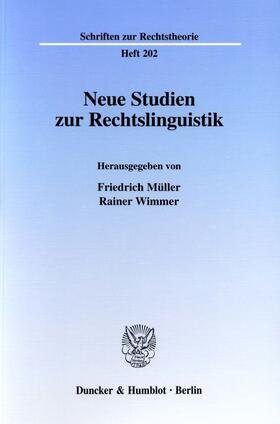 Müller / Wimmer | Neue Studien zur Rechtslinguistik. | E-Book | sack.de