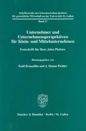 Brauchlin / Pichler |  Unternehmer und Unternehmensperspektiven für Klein- und Mittelunternehmen | eBook | Sack Fachmedien