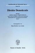 Arnim |  Direkte Demokratie. | eBook | Sack Fachmedien