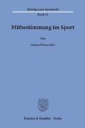 Fikentscher |  Mitbestimmung im Sport. | eBook | Sack Fachmedien