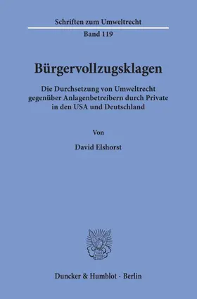 Elshorst |  Bürgervollzugsklagen. | eBook | Sack Fachmedien