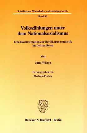 Wietog |  Volkszählungen unter dem Nationalsozialismus. | eBook | Sack Fachmedien