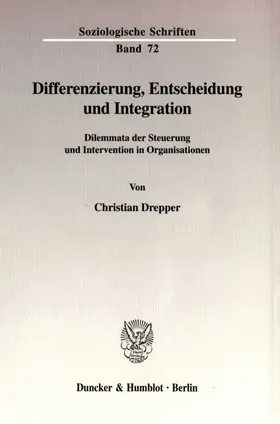 Drepper |  Differenzierung, Entscheidung und Integration. | eBook | Sack Fachmedien