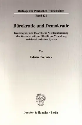 Czerwick |  Bürokratie und Demokratie. | eBook | Sack Fachmedien