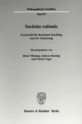 Hüning / Vogel / Stiening |  Societas rationis. | eBook | Sack Fachmedien