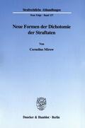 Mirow |  Neue Formen der Dichotomie der Straftaten. | eBook | Sack Fachmedien