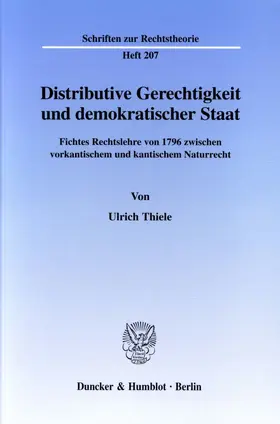 Thiele |  Distributive Gerechtigkeit und demokratischer Staat. | eBook | Sack Fachmedien