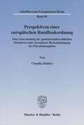 Roider |  Perspektiven einer europäischen Rundfunkordnung. | eBook | Sack Fachmedien