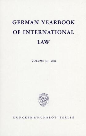 Zimmermann |  German Yearbook of International Law / Jahrbuch für Internationales Recht. | eBook | Sack Fachmedien