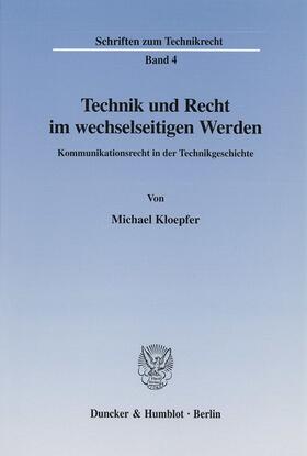 Kloepfer | Technik und Recht im wechselseitigen Werden. | E-Book | sack.de