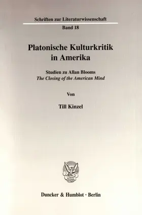 Kinzel | Platonische Kulturkritik in Amerika. | E-Book | www.sack.de