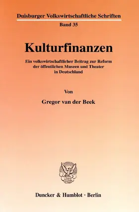 Beek |  Kulturfinanzen | eBook | Sack Fachmedien