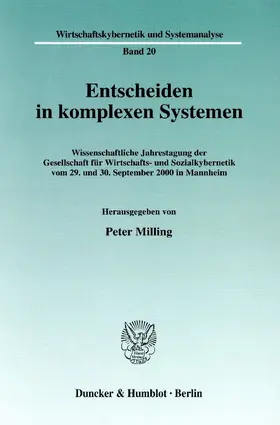 Milling |  Entscheiden in komplexen Systemen | eBook | Sack Fachmedien