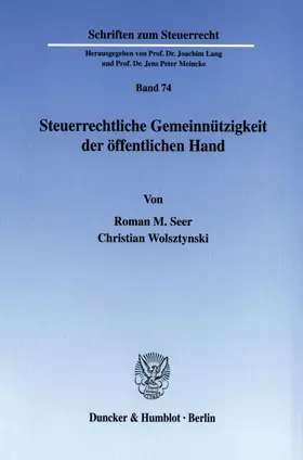 Seer / Wolsztynski |  Steuerrechtliche Gemeinnützigkeit der öffentlichen Hand. | eBook | Sack Fachmedien