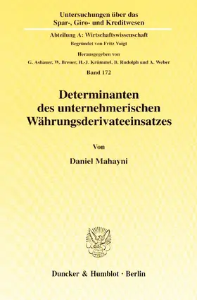 Mahayni | Determinanten des unternehmerischen Währungsderivateeinsatzes | E-Book | sack.de
