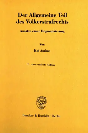 Ambos | Der Allgemeine Teil des Völkerstrafrechts. | E-Book | sack.de
