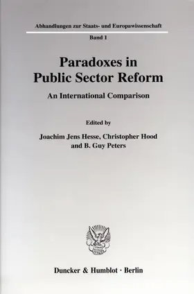 Hesse / Peters / Hood |  Paradoxes in Public Sector Reform: An International Comparison. | eBook | Sack Fachmedien