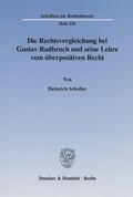 Scholler |  Die Rechtsvergleichung bei Gustav Radbruch und seine Lehre vom überpositiven Recht. | eBook | Sack Fachmedien