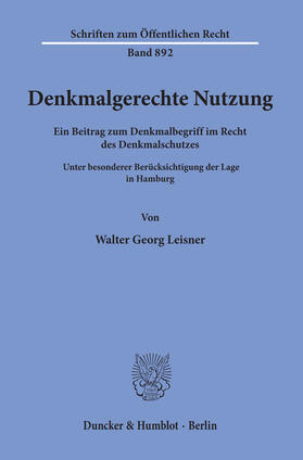 Leisner | Denkmalgerechte Nutzung | E-Book | sack.de