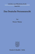 Thieme |  Das Deutsche Personenrecht. | eBook | Sack Fachmedien