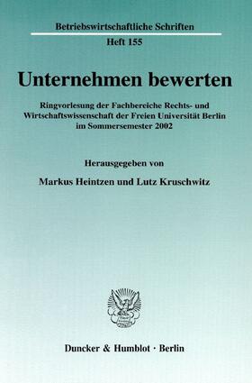 Heintzen / Kruschwitz | Unternehmen bewerten | E-Book | sack.de