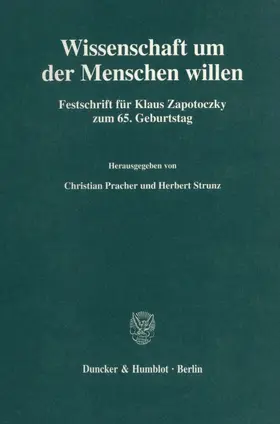 Pracher / Strunz |  Wissenschaft um der Menschen willen. | eBook | Sack Fachmedien